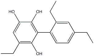 5-Ethyl-3-(2,4-diethylphenyl)benzene-1,2,4-triol Struktur