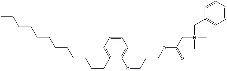 N,N-Dimethyl-N-benzyl-N-[[[3-(2-dodecylphenyloxy)propyl]oxycarbonyl]methyl]aminium Struktur