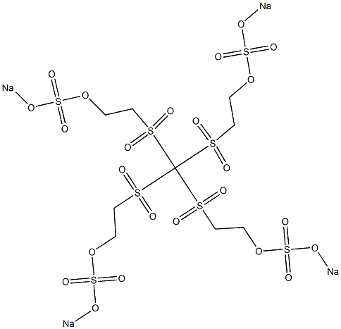 Tetrakis[2-(sodiooxysulfonyloxy)ethylsulfonyl]methane Struktur