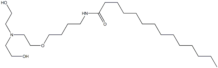 N-[4-[2-[Bis(2-hydroxyethyl)amino]ethoxy]butyl]myristamide Struktur