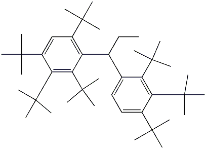 1-(2,3,4,6-Tetra-tert-butylphenyl)-1-(2,3,4-tri-tert-butylphenyl)propane Struktur