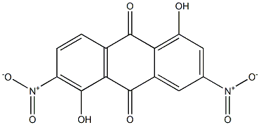 1,5-Dihydroxy-3,6-dinitroanthraquinone Struktur