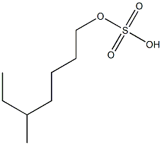 Sulfuric acid hydrogen 5-methylheptyl ester Struktur