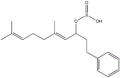 Sulfurous acid (2-phenylethyl)(3,7-dimethyl-2,6-octadienyl) ester Struktur