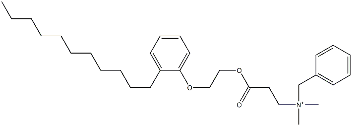 N,N-Dimethyl-N-benzyl-N-[2-[[2-(2-undecylphenyloxy)ethyl]oxycarbonyl]ethyl]aminium Struktur