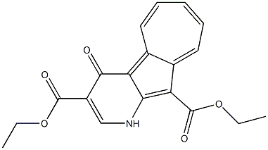 1,4-Dihydro-4-oxoazuleno[2,1-b]pyridine-3,10-dicarboxylic acid diethyl ester Struktur