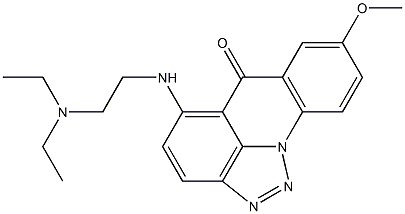 5-[2-Diethylaminoethylamino]-8-methoxy-6H-[1,2,3]triazolo[4,5,1-de]acridin-6-one Struktur