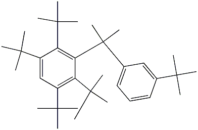 2-(2,3,5,6-Tetra-tert-butylphenyl)-2-(3-tert-butylphenyl)propane Struktur