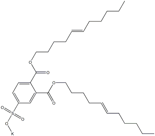 4-(Potassiosulfo)phthalic acid di(5-undecenyl) ester Struktur