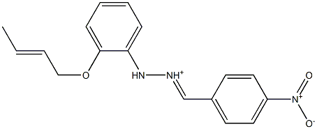 2-[2-(2-Butenyloxy)phenyl]-1-[(4-nitrophenyl)methylene]hydrazinium Struktur