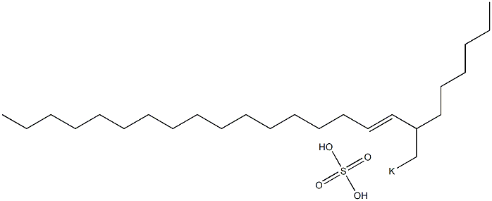 Sulfuric acid 2-hexyl-3-nonadecenyl=potassium ester salt Struktur