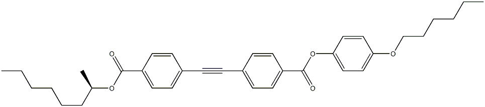 4-[[4-(4-Hexyloxyphenoxycarbonyl)phenyl]ethynyl]benzoic acid (R)-1-methylheptyl ester Struktur