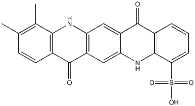 5,7,12,14-Tetrahydro-10,11-dimethyl-7,14-dioxoquino[2,3-b]acridine-4-sulfonic acid Struktur