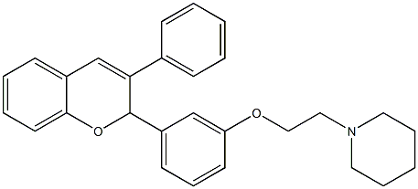 2-[3-(2-Piperidinoethoxy)phenyl]-3-phenyl-2H-1-benzopyran Struktur