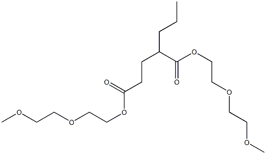 2-Propylglutaric acid bis[2-(2-methoxyethoxy)ethyl] ester Struktur