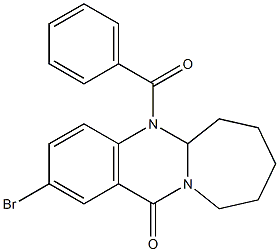 5a,6,7,8,9,10-Hexahydro-5-benzoyl-2-bromoazepino[2,1-b]quinazolin-12(5H)-one Struktur