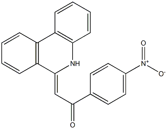 1-(4-Nitrophenyl)-2-[(6Z)-(5,6-dihydrophenanthridin)-6-ylidene]ethan-1-one Struktur