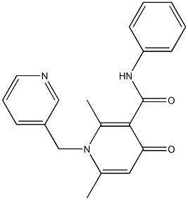 1-(3-Pyridinylmethyl)-1,4-dihydro-2,6-dimethyl-N-phenyl-4-oxopyridine-3-carboxamide Struktur