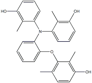 N,N-Bis(3-hydroxy-2-methylphenyl)-2-(3-hydroxy-2,6-dimethylphenoxy)benzenamine Struktur