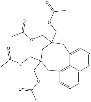 8,8,10,10-Tetrakis(acetoxymethyl)-8,9,10,11-tetrahydro-7H-cycloocta[de]naphthalene Struktur