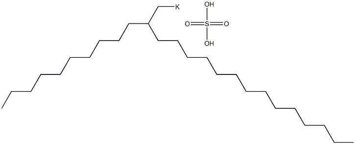 Sulfuric acid 2-decylhexadecyl=potassium salt Struktur