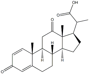 3,12-Dioxopregna-1,4-diene-20-carboxylic acid Struktur