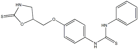 1-[p-[(2-Thioxo-5-oxazolidinyl)methoxy]phenyl]-3-phenylthiourea Struktur