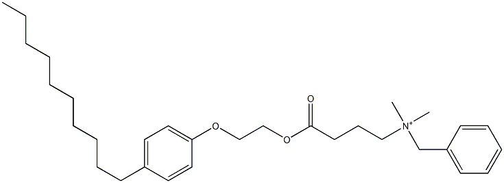 N,N-Dimethyl-N-benzyl-N-[3-[[2-(4-decylphenyloxy)ethyl]oxycarbonyl]propyl]aminium Struktur