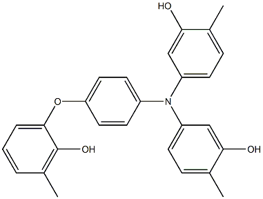 N,N-Bis(3-hydroxy-4-methylphenyl)-4-(2-hydroxy-3-methylphenoxy)benzenamine Struktur