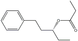 (+)-Propionic acid (R)-1-phenylpentane-3-yl ester Struktur