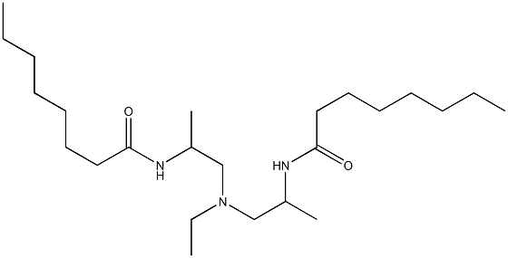 N,N'-[Ethyliminobis(1-methyl-2,1-ethanediyl)]bis(octanamide) Struktur