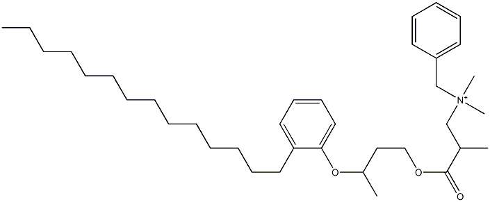 N,N-Dimethyl-N-benzyl-N-[2-[[3-(2-tetradecylphenyloxy)butyl]oxycarbonyl]propyl]aminium Struktur