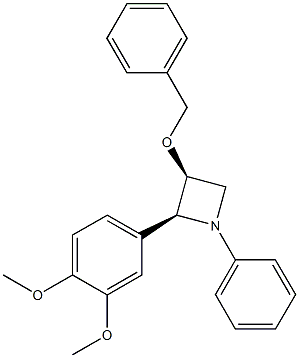 (2S,3S)-3-Benzyloxy-2-(3,4-dimethoxyphenyl)-1-phenylazetidine Struktur