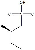 [R,(-)]-2-Methyl-1-butanesulfonic acid Struktur