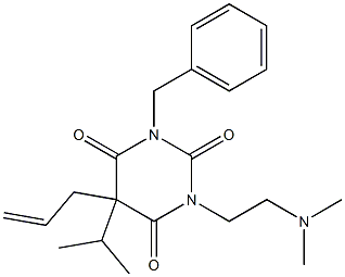 5-Allyl-1-benzyl-3-[2-(dimethylamino)ethyl]-5-isopropylbarbituric acid Struktur