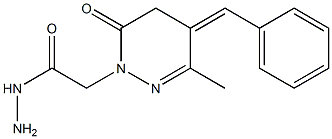 2-[(6-Methyl-5-benzylidene-3-oxo-2,3,4,5-tetrahydropyridazin)-2-yl]acetohydrazide Struktur