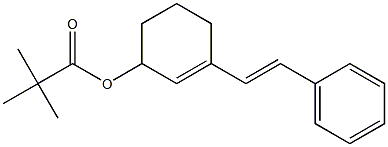 Pivalic acid [1-[(Z)-2-phenylethenyl]-1-cyclohexen-3-yl] ester Struktur