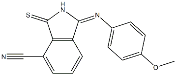 7-Cyano-2,3-dihydro-3-(4-methoxyphenylimino)-1H-isoindole-1-thione Struktur