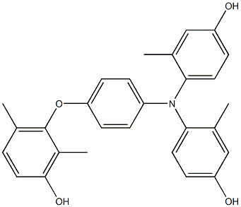 N,N-Bis(4-hydroxy-2-methylphenyl)-4-(3-hydroxy-2,6-dimethylphenoxy)benzenamine Struktur