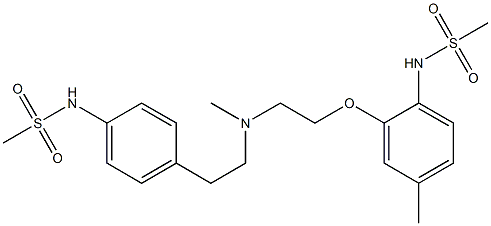 N-[4-[2-[N-Methyl-2-(5-methyl-2-methylsulfonylaminophenoxy)ethylamino]ethyl]phenyl]methanesulfonamide Struktur