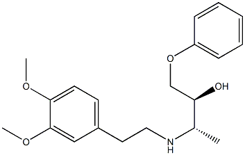 (2S,3S)-3-[[2-(3,4-Dimethoxyphenyl)ethyl]amino]-1-phenoxy-2-butanol Struktur