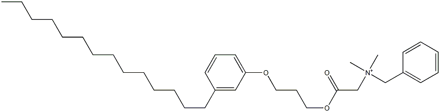 N,N-Dimethyl-N-benzyl-N-[[[3-(3-tetradecylphenyloxy)propyl]oxycarbonyl]methyl]aminium Struktur