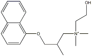 3-(1-Naphthalenyloxy)-2-methyl-N,N-dimethyl-N-(2-hydroxyethyl)-1-propanaminium Struktur