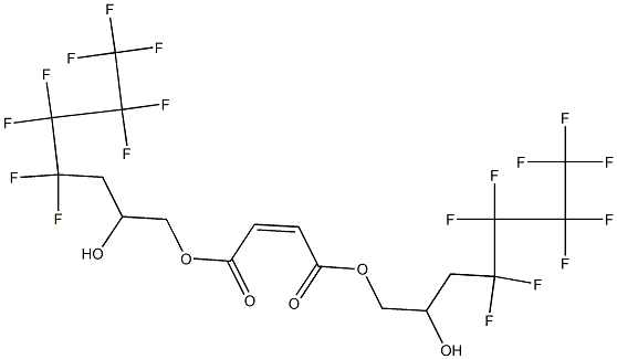 Maleic acid bis(4,4,5,5,6,6,7,7,7-nonafluoro-2-hydroxyheptyl) ester Struktur