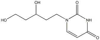 1-(3,5-Dihydroxypentyl)uracil Struktur