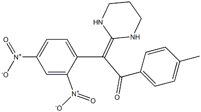 2-[(2,4-Dinitrophenyl)(4-methylbenzoyl)methylene]hexahydropyrimidine Struktur