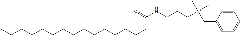 N,N-Dimethyl-N-[3-[(1-oxohexadecyl)amino]propyl]benzenemethanaminium Struktur