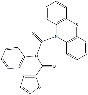 N-(2-Thienylcarbonyl)-N-phenyl-10H-phenothiazine-10-carbothioamide Struktur