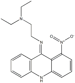 N,N-Diethyl-N'-[(9,10-dihydro-1-nitroacridine)-9-ylidene]-1,2-ethanediamine Struktur