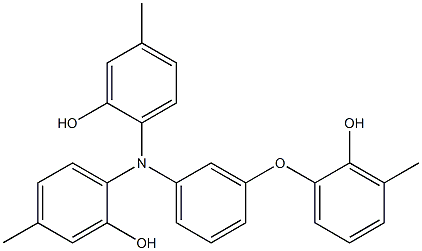 N,N-Bis(2-hydroxy-4-methylphenyl)-3-(2-hydroxy-3-methylphenoxy)benzenamine Struktur